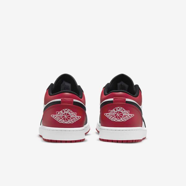 Red / Black / White Nike Air Jordan 1 Low Men's Sneakers | NK406LCD