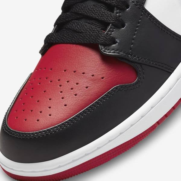 Red / Black / White Nike Air Jordan 1 Low Men's Sneakers | NK406LCD