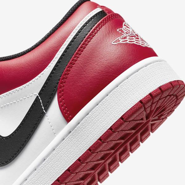 Red / Black / White Nike Air Jordan 1 Low Men's Sneakers | NK406LCD