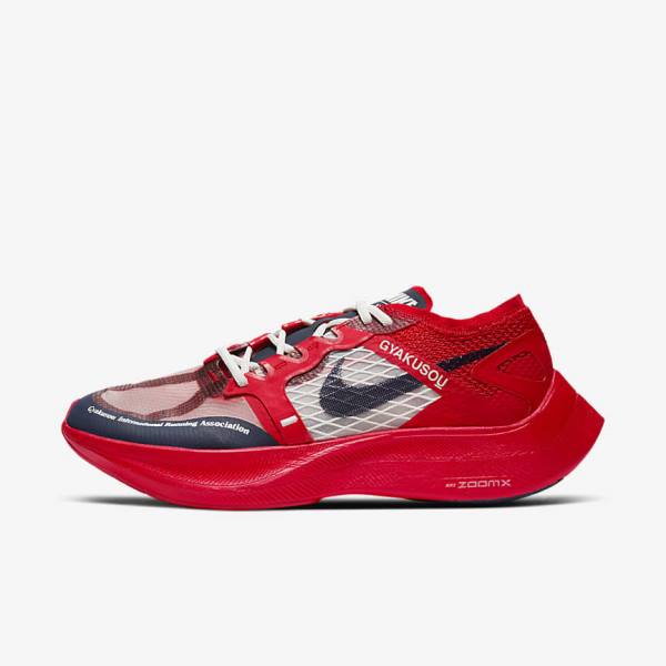 Red / Blue Nike ZoomX Vaporfly Next% x Gyakusou Men\'s Sneakers | NK042DWK