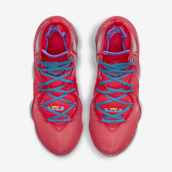 Red / Blue / Purple / Red Nike LeBron 19 Women's Basketball Shoes | NK546LGS