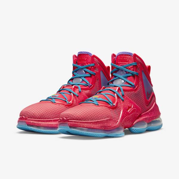 Red / Blue / Purple / Red Nike LeBron 19 Women's Basketball Shoes | NK546LGS