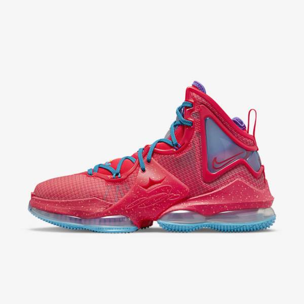 Red / Blue / Purple / Red Nike LeBron 19 Women\'s Basketball Shoes | NK546LGS