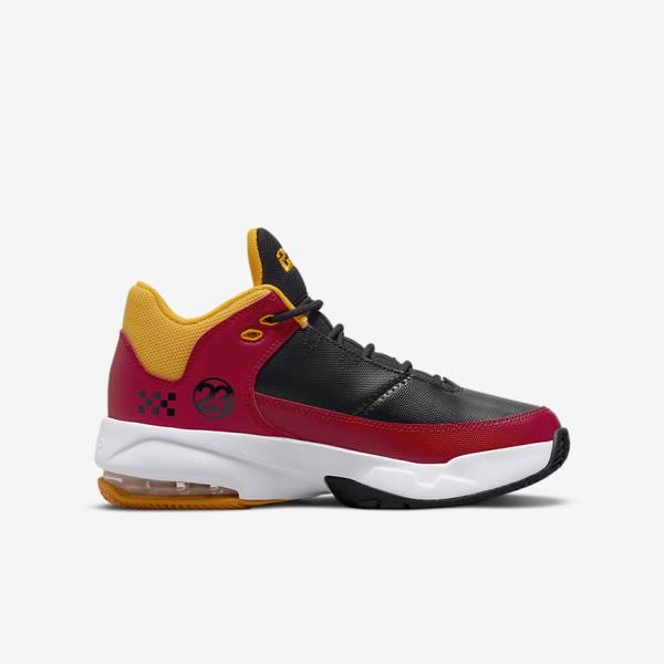 Red / Gold / Black Nike Jordan Max Aura 3 SE Older Kids' Sneakers | NK819NSB