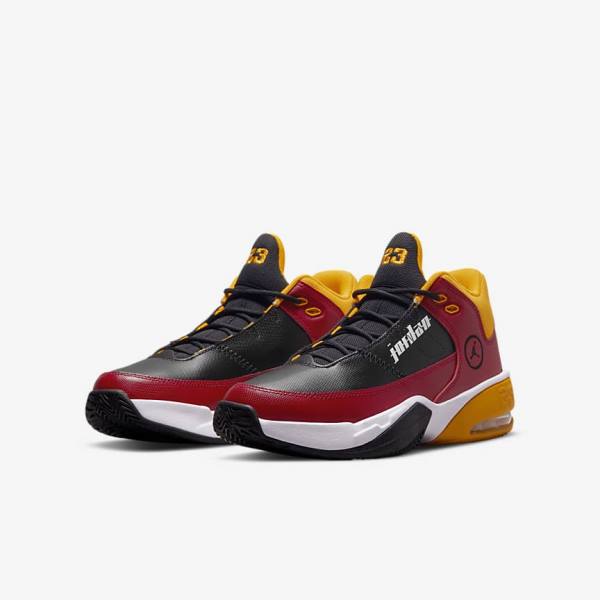 Red / Gold / Black Nike Jordan Max Aura 3 SE Older Kids' Sneakers | NK819NSB