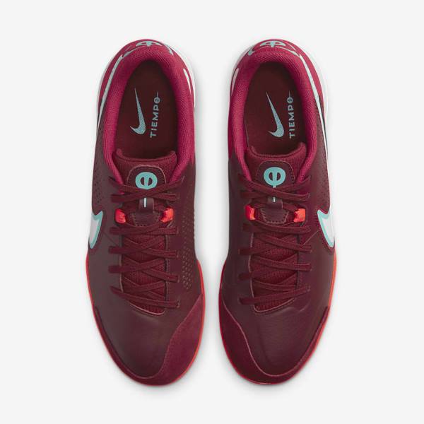 Red / Light Red / White Nike Tiempo Legend 9 Academy IC Indoor-Court Women's Football Shoes | NK245VAY