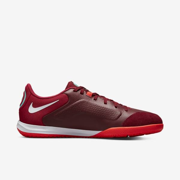 Red / Light Red / White Nike Tiempo Legend 9 Academy IC Indoor-Court Men's Football Shoes | NK456OMJ