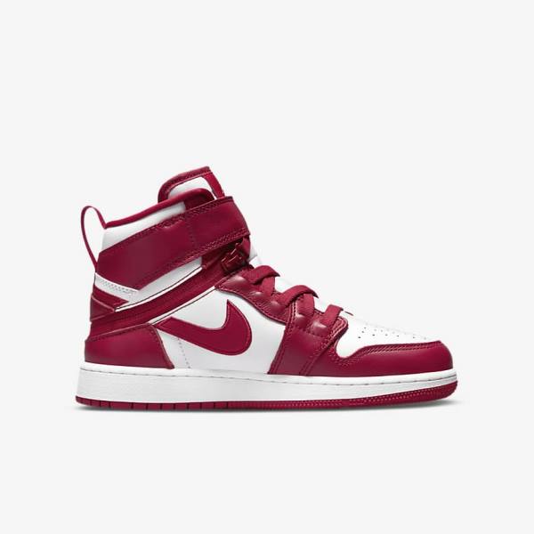 Red / White Nike Air Jordan 1 Hi FlyEase Older Kids' Sneakers | NK609CIX