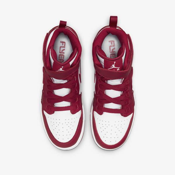 Red / White Nike Air Jordan 1 Hi FlyEase Older Kids' Sneakers | NK609CIX