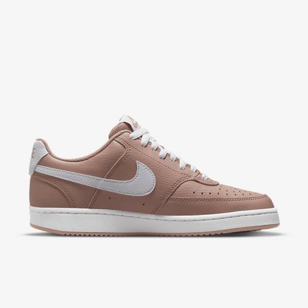 Rose / Black / White Nike Court Vision Low Next Nature Women's Sneakers | NK716ETD