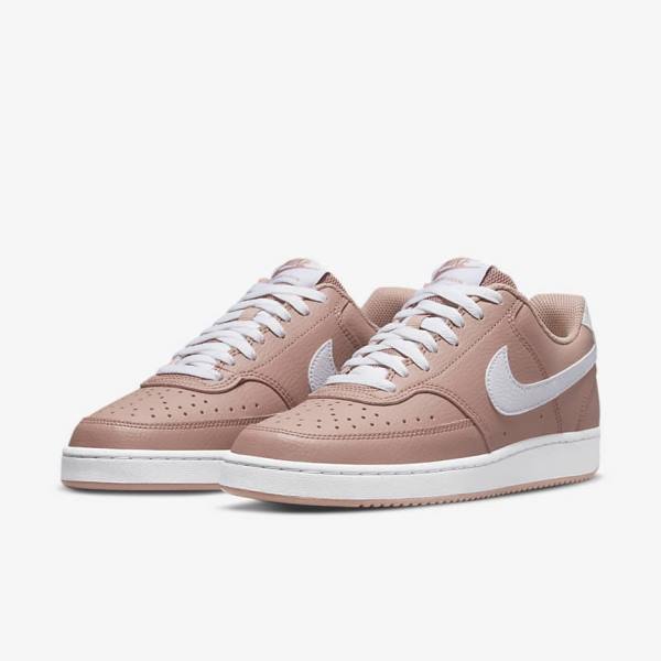 Rose / Black / White Nike Court Vision Low Next Nature Women's Sneakers | NK716ETD