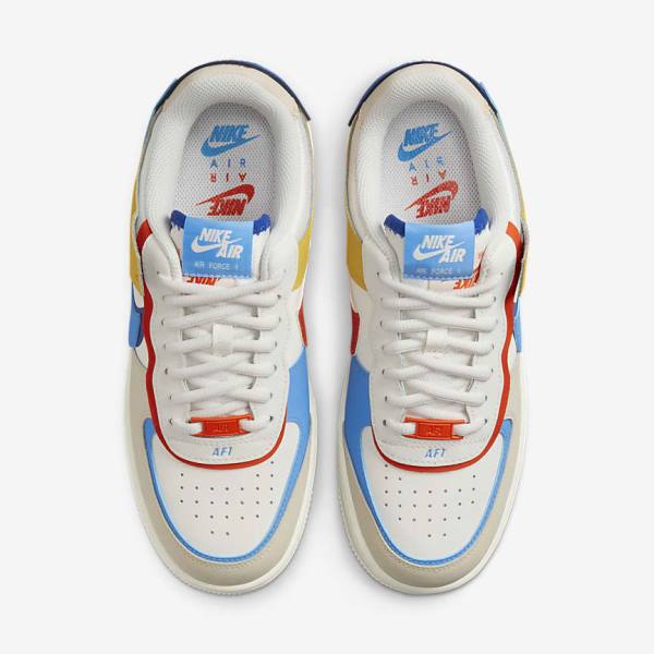 Royal / Orange / Blue Nike Air Force 1 Shadow Women's Sneakers | NK970ZRW