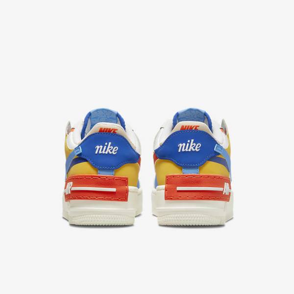 Royal / Orange / Blue Nike Air Force 1 Shadow Women's Sneakers | NK970ZRW