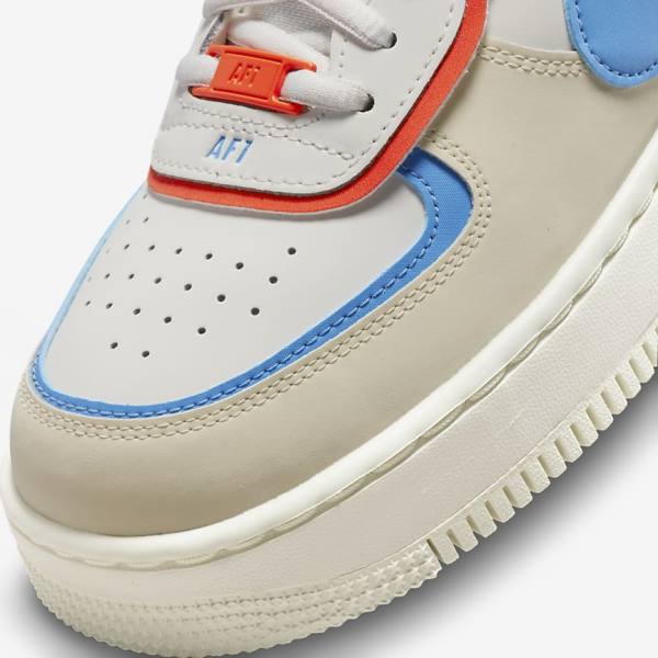 Royal / Orange / Blue Nike Air Force 1 Shadow Women's Sneakers | NK970ZRW