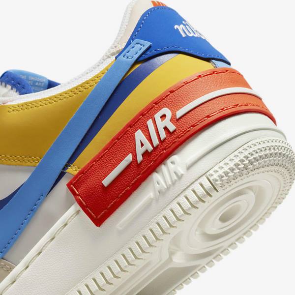 Royal / Orange / Blue Nike Air Force 1 Shadow Women's Sneakers | NK970ZRW