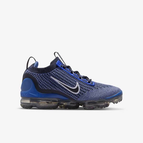 Royal / White / Dark Grey / Black Nike Air VaporMax 2021 FK Older Kids' Sneakers | NK508KDL