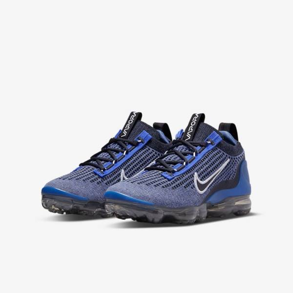 Royal / White / Dark Grey / Black Nike Air VaporMax 2021 FK Older Kids' Sneakers | NK508KDL