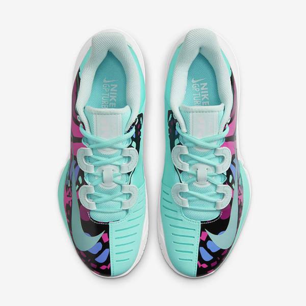 Turquoise / Black / Fuchsia / Turquoise Nike NikeCourt Air Zoom GP Turbo Naomi Osaka Women's Tennis Shoes | NK205XUN