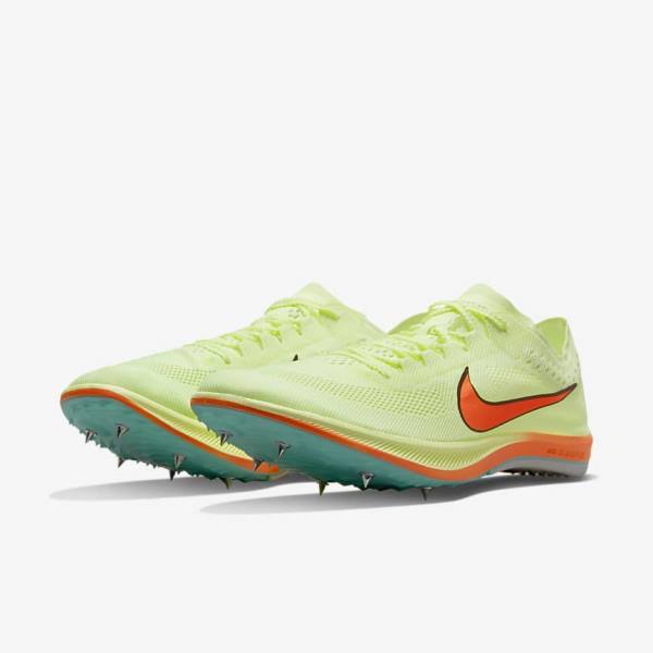 Turquoise / Black / Orange Nike ZoomX Dragonfly Athletics Distance Spikes Women's Running Shoes | NK372DXP