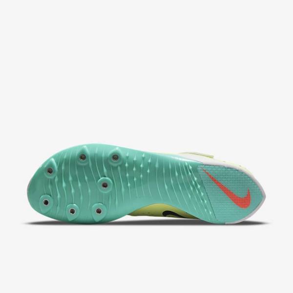 Turquoise / Orange Nike Air Zoom LJ Elite Athletics Jumping Spikes Women's Running Shoes | NK031ORH