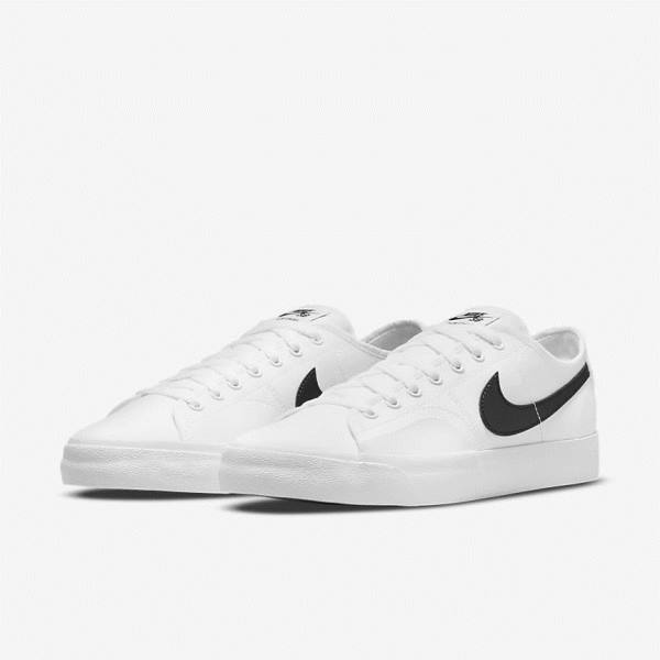 White / Black / Black Nike SB BLZR Court Men's Skate Shoes | NK321JSK