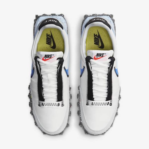 White / Black / Blue Nike Waffle Racer Crater Women's Sneakers | NK306MEO