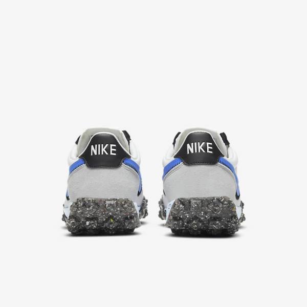 White / Black / Blue Nike Waffle Racer Crater Women's Sneakers | NK306MEO