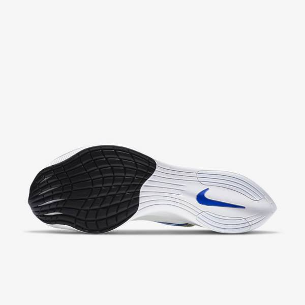 White / Black / Blue Nike ZoomX Vaporfly NEXT% Road Racing Men's Running Shoes | NK638ONU