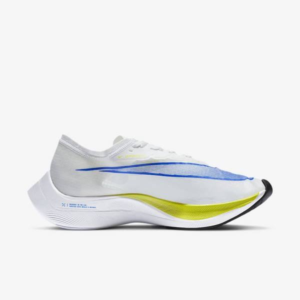 White / Black / Blue Nike ZoomX Vaporfly NEXT% Road Racing Men's Running Shoes | NK638ONU