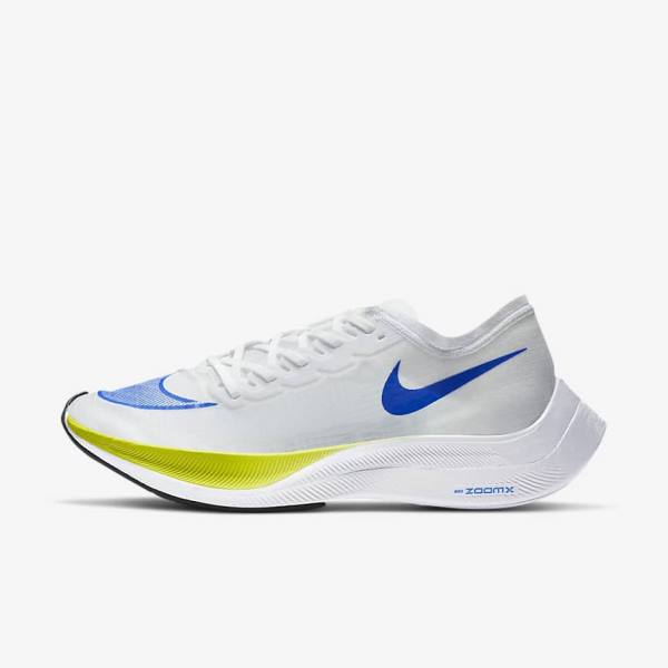 White / Black / Blue Nike ZoomX Vaporfly NEXT% Road Racing Men\'s Running Shoes | NK638ONU