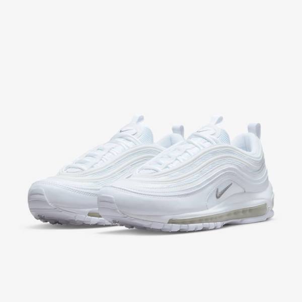 White / Black / Grey Nike Air Max 97 Men's Sneakers | NK054TFN