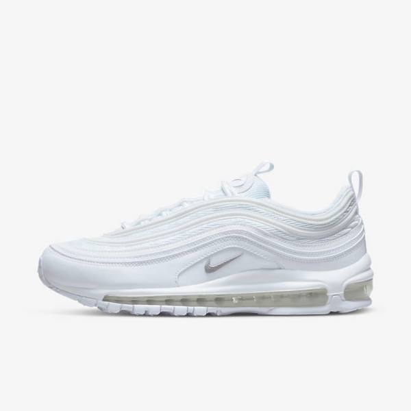 White / Black / Grey Nike Air Max 97 Men\'s Sneakers | NK054TFN