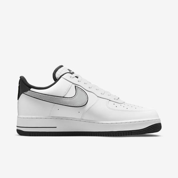 White / Black / Grey / White Nike Air Force 1 07 LV8 Men's Sneakers | NK235LKV