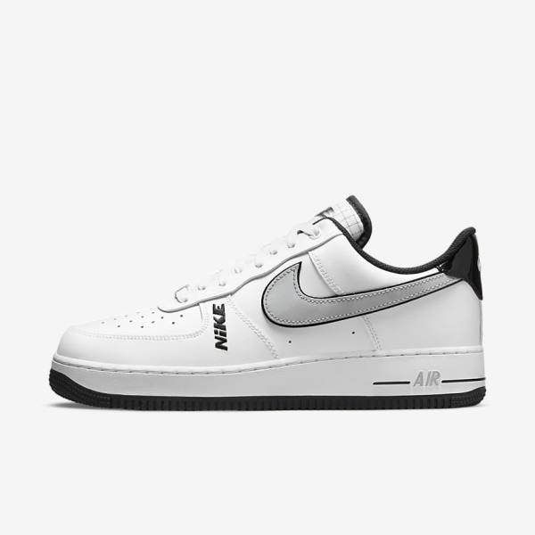 White / Black / Grey / White Nike Air Force 1 07 LV8 Men\'s Sneakers | NK235LKV