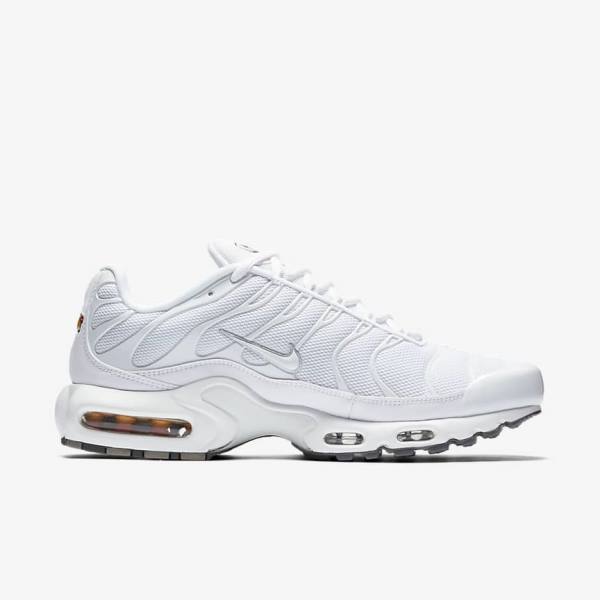 White / Black / Grey / White Nike Air Max Plus Men's Sneakers | NK082YOH