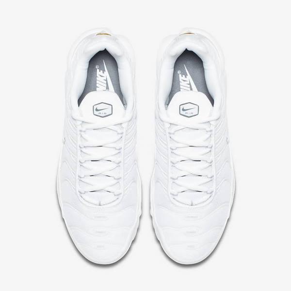 White / Black / Grey / White Nike Air Max Plus Men's Sneakers | NK082YOH