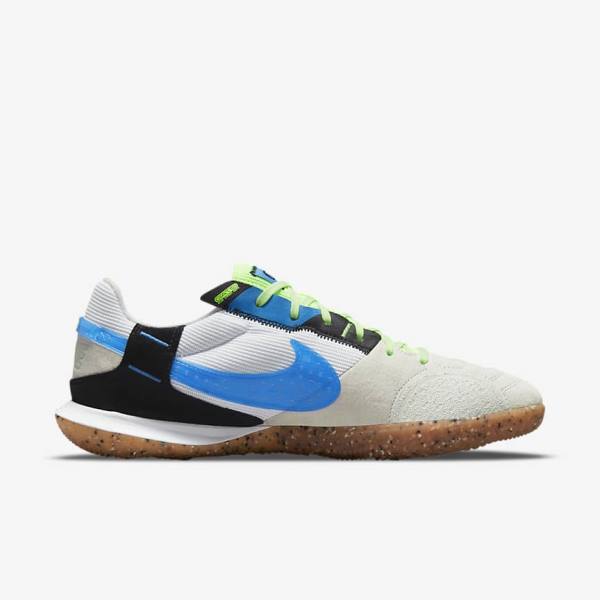 White / Black / Light Green / Light Blue Nike Streetgato Men's Football Shoes | NK391JET