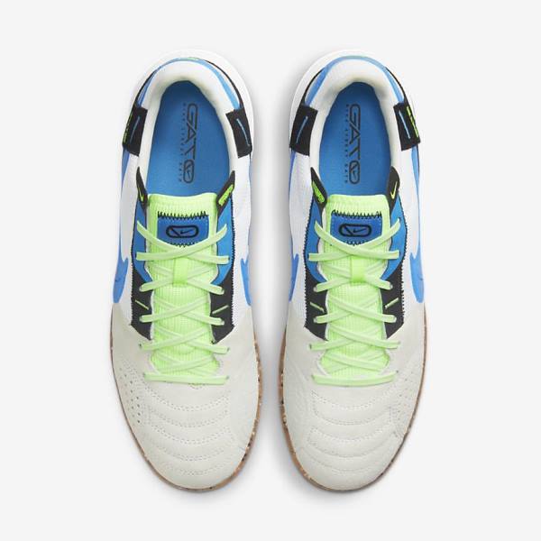 White / Black / Light Green / Light Blue Nike Streetgato Men's Football Shoes | NK391JET