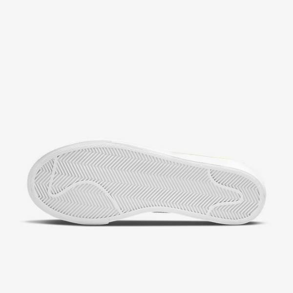 White / Black / Light Lemon Nike Blazer Low Platform Women's Sneakers | NK204LXV