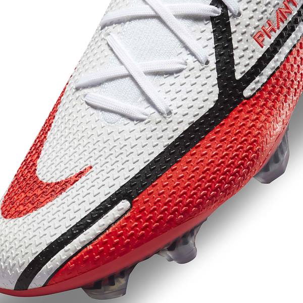 White / Black / Light Red Nike Phantom GT2 Elite FG Firm-Ground Women's Football Shoes | NK139YST