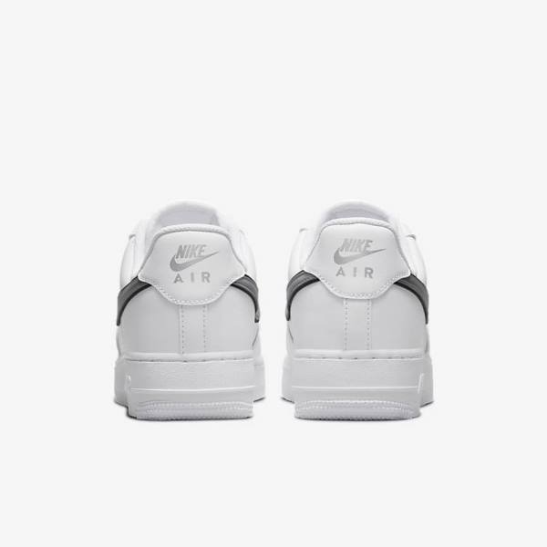 White / Black / Metal Silver Nike Air Force 1 07 Essential Women's Sneakers | NK596EXK