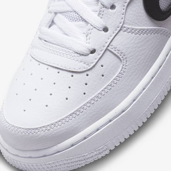 White / Black Nike Air Force 1 Older Kids' Sneakers | NK029UAJ