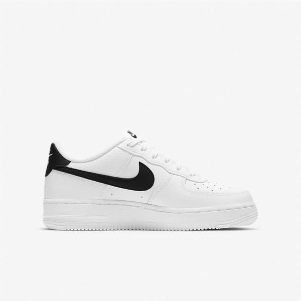 White / Black Nike Air Force 1 Older Kids' Sneakers | NK521XVH