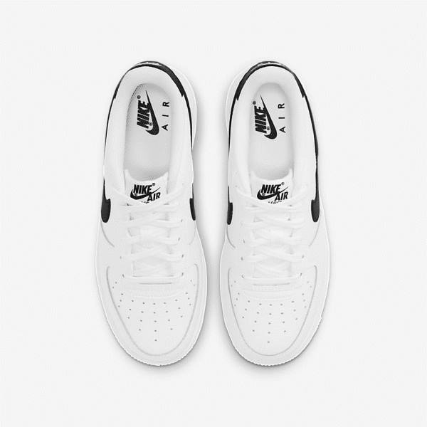 White / Black Nike Air Force 1 Older Kids' Sneakers | NK521XVH