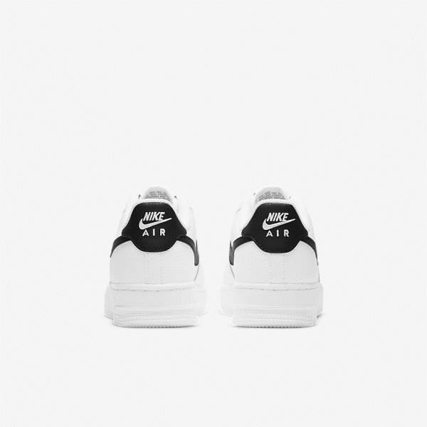 White / Black Nike Air Force 1 Older Kids' Sneakers | NK521XVH