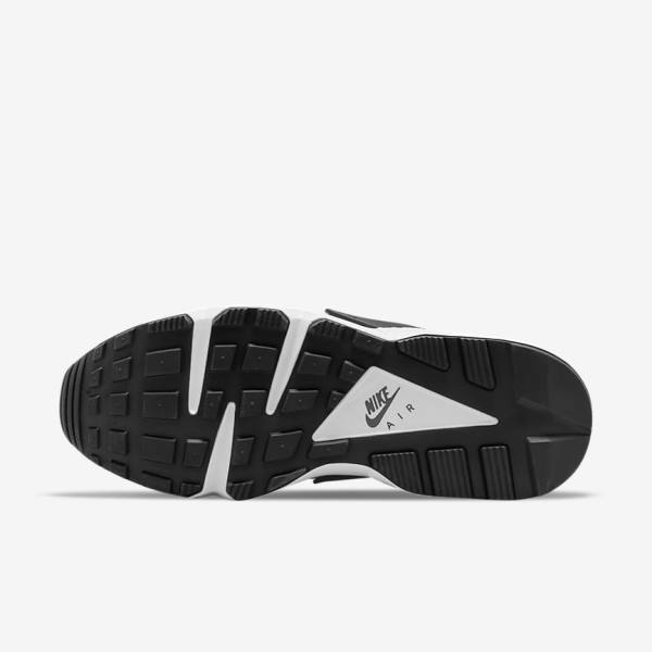 White / Black Nike Air Huarache Men's Sneakers | NK706SRY