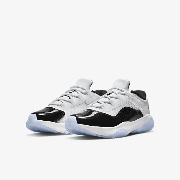 White / Black Nike Air Jordan 11 CMFT Low Older Kids' Sneakers | NK184ODA