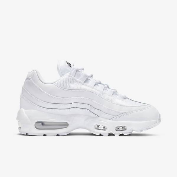 White / Black Nike Air Max 95 Essential Women's Sneakers | NK965DLJ