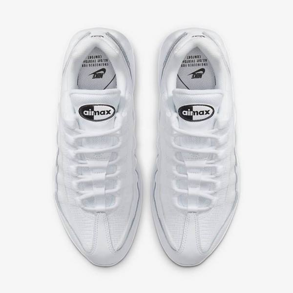 White / Black Nike Air Max 95 Essential Women's Sneakers | NK965DLJ