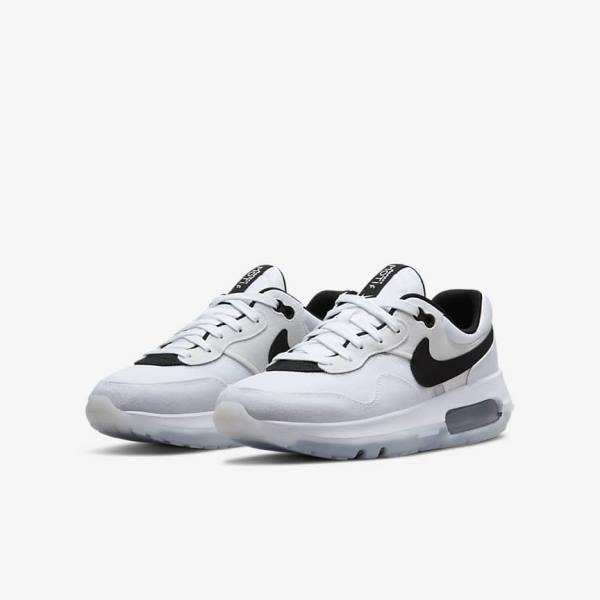 White / Black Nike Air Max Motif Older Kids' Sneakers | NK796MPL